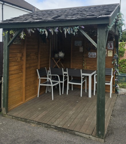 Wooden garden shelter summer - wooden,