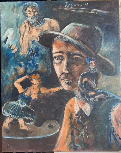 Oil painting sign romano - ::oil,