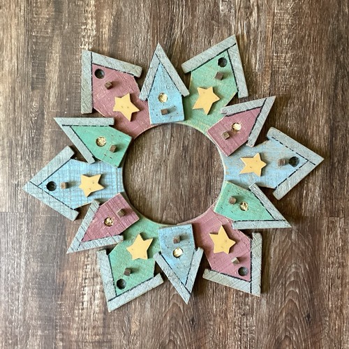Wooden wreath spring summer - wreath, spring/summer