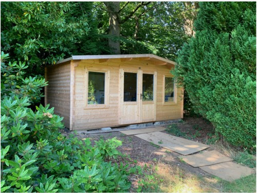 Garden log cabin 3m - x, man