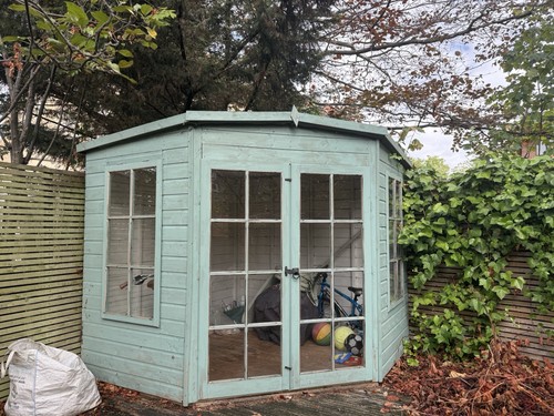 Wooden corner summer house - corner,