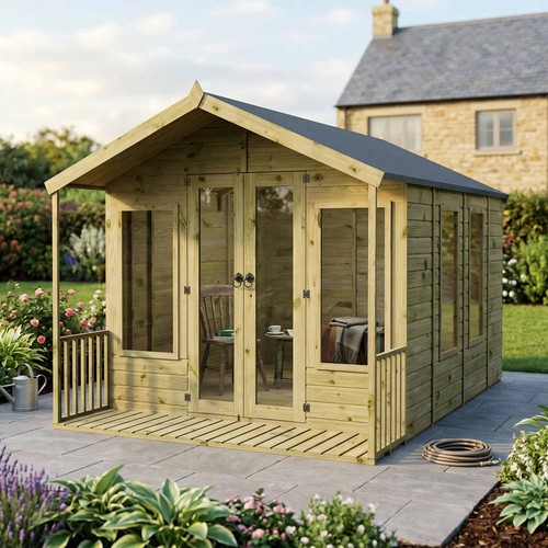 12x8 summerhouse with veranda - summerhouse,