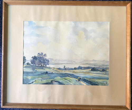 Signed watercolour painting - watercolour,